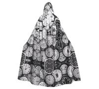 YYHWHJDE Clock Art Prints Hooded Cloak - Long Cosplay Throw for Halloween & Costume Parties