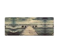 YYHWHJDE Coastal Pier Mouse Pad 12x31.5in Extended Gaming Surface