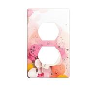 YYHWHJDE Color Fragment Paper Pattern Double Socket Wall Panel Decorative for Residential and Commercial Areas 4.5x2.76in