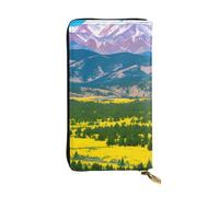 YYHWHJDE Colorado landscape Prints Leather long clutch wallet Designed for fashion girls and women stylish and personalized 7.48 x 4.13 in, Black, One Size