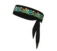 YYHWHJDE Colored silk Pattern Sports Double-Sided Headscarf Quick Drying, Moisture Wicking for Women, Girls, and Men