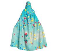 YYHWHJDE Colorful Balloons Blue Sky Prints Hooded Cloak - Oversized Cozy Throw for Costume & Cosplay