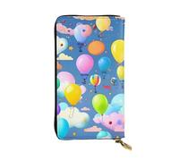 YYHWHJDE Colorful Balloons Printing Quality Leather Long Clutch Wallet Designed for Fashion Girls and Women Stylish 7.48 x 4.13 in