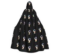 YYHWHJDE Colorful Crystal Ball On The Palm Prints Halloween Adult Hooded Cape Men'S And Women'S Clothing Mantle Role-Playing