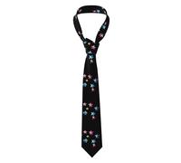 YYHWHJDE Colorful crystal stars Prints Men's tie classic style suit cravat suitable for holidays and work