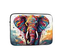 YYHWHJDE Colorful Elephant Printing Portable Laptop Sleeve Case 10 inch Shockproof Bag for Men and Women Business Travel, and Office Daily Use