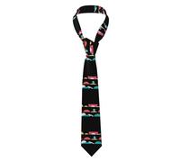 YYHWHJDE Colorful human world Prints Men's tie classic style suit cravat suitable for holidays and work