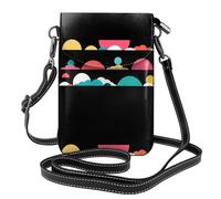 YYHWHJDE Colorful Human World Prints Small Leather Women'S Crossbody Flip Phone Bag, Waterproof And Durable