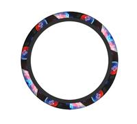 YYHWHJDE Colorful Jellyfish Prints Steering Wheel Cover - Quality Neoprene Auto Accessories for Comfortable Grip, Durable Protection, & Stylish Interior Enhancement