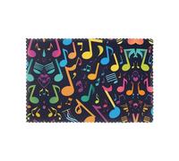 YYHWHJDE Colorful Music Notes Prints Placemats Set of 6 12x18in - Elevate Every Meal with Durable & Customizable Table Layers