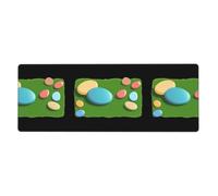 YYHWHJDE Colorful Pebbles on The Grassland Prints Extra Large Mouse pad Mousepad Computer Office Gaming Keyboard Thickened Version 12x31.5in