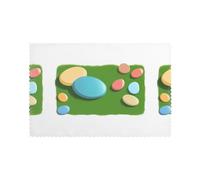 YYHWHJDE Colorful Pebbles on The Grassland Prints Set of 6 Washable Heat Resistant Placemats for Dining Table Decor - Thick, Sturdy, and Personalized Design