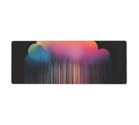 YYHWHJDE Colorful Rainbow Rain Picture Extra Large Mouse Pad, Computer Office Anti Slip Gaming Keyboard Thickened Version 12x31.5in