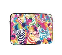 YYHWHJDE Colorful Rainbow Zebra Prints Protective Shockproof Portable Laptop Sleeve Case 13 inch for Men and Women Business Travel, and Office Daily Use