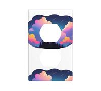 YYHWHJDE Colorful Sky Picture Double Socket Wall Panel Decorative is Durable and Suitable for Socket Light Switch Accessories 4.5x2.76in