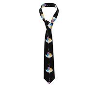 YYHWHJDE Colorful wings balloons Prints Men's tie classic style suit cravat suitable for holidays and work