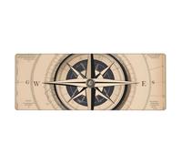 YYHWHJDE Compass Sea Picture Extra Large Mouse Pad, Computer Office Anti Slip Gaming Keyboard Thickened Version 12x31.5in