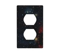 YYHWHJDE Constellation Star Clusters Galaxies Pattern Double Socket Wall Panel Decorative is Durable and Suitable for Socket Light Switch Accessories 4.5x2.76in
