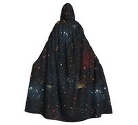 YYHWHJDE constellation star clusters galaxies Pattern Halloween Adult Hooded Cloak for various party and carnival settings