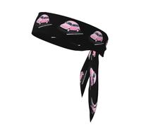 YYHWHJDE Cool and cute pink car Pattern Sports headscarf, sweat absorbing and breathable, motion headband, double-sided kerchief