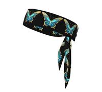 YYHWHJDE Cool diamond butterfly Prints Sports Double-Sided Headscarf for Women and Men Adjustable for All Head Circumferences