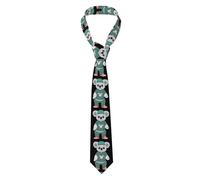 YYHWHJDE Cool hoodie koala Prints Men's Necktie Soft & Comfortable, Non-Deforming, Fade-Resistant, Durable (57X3.1 inch)