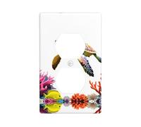 YYHWHJDE Coral Bottom sea Turtle Pattern Double Socket Wall Panel Decorative for Residential and Commercial Areas 4.5x2.76in