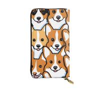YYHWHJDE Corgi Pattern Printing Quality Leather Long Clutch Wallet Designed for Fashion Girls and Women Stylish 7.48 x 4.13 in