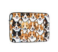 YYHWHJDE Corgi Pattern Prints Protective Shockproof Portable Laptop Sleeve Case 13 inch for Men and Women Business Travel, and Office Daily Use