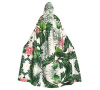 YYHWHJDE Couple Parrots Olive Prints Hooded Cloak - Extra Large Cosplay Throw for Halloween, Masquerade