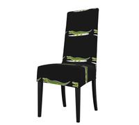 YYHWHJDE Crocodile surfing on the beach Printing Protection Cover for Dining Chair - Soft, Comfortable, Wrinkle-Resistant Elastic Fits Most Armless Chairs