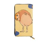 YYHWHJDE Crooked Owl Printing Quality Leather Long Clutch Wallet Designed for Fashion Girls and Women Stylish 7.48 x 4.13 in