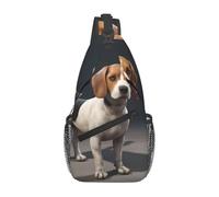 YYHWHJDE Cross Chest Bag Diagonally for Men and Women - Lightweight and Durable with High Storage Capacity ovely Pet Dog Beagle Printed