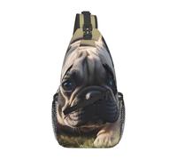 YYHWHJDE Cross Chest Bag Diagonally for Men and Women - Lightweight and Durable with High Storage Capacity French Bulldog Dog Cute Printed