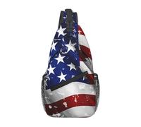 YYHWHJDE Cross Chest Bag Diagonally - Quality, Durable, and Spacious Shoulder Bag for Men and Women American Flag Stars Stripes Prints, Black, One Size