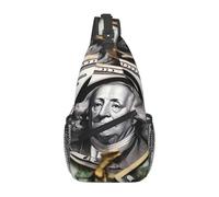 YYHWHJDE Cross Chest Bag Diagonally - Quality, Durable, and Spacious Shoulder Bag for Men and Women Banknote Patterns Picture, Black, One Size