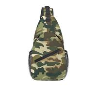 YYHWHJDE Cross Chest Bag Diagonally - Quality, Durable, and Spacious Shoulder Bag for Men and Women Camo Woodland Camoflage Prints, Black, One Size