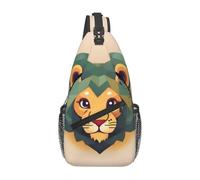 YYHWHJDE Cross Chest Bag Diagonally - Quality, Durable, and Spacious Shoulder Bag for Men and Women Cartoon lion Pattern, Black, One Size