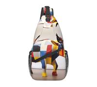 YYHWHJDE Cross Chest Bag Diagonally - Quality, Durable, and Spacious Shoulder Bag for Men and Women cool bull riding Pattern, Black, One Size