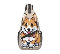 YYHWHJDE Cross Chest Bag Diagonally - Quality, Durable, and Spacious Shoulder Bag for Men and Women cute corgi butt Picture, Black, One Size