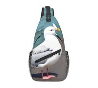 YYHWHJDE Cross Chest Bag Diagonally - Quality, Durable, and Spacious Shoulder Bag for Men and Women Cute seagull Printing, Black, One Size
