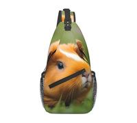 YYHWHJDE Cross Chest Bag Diagonally - Quality, Durable, and Spacious Shoulder Bag for Men and Women Cute Guinea Pigs Picture, Black, One Size