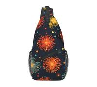 YYHWHJDE Cross Chest Bag Diagonally - Quality, Durable, and Spacious Shoulder Bag for Men and Women explosion firework Picture, Black, One Size