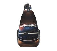 YYHWHJDE Cross Chest Bag Diagonally - Quality, Durable, and Spacious Shoulder Bag for Men and Women Galaxy Space American Football Picture, Black, One Size