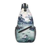 YYHWHJDE Cross Chest Bag Diagonally - Quality, Durable, and Spacious Shoulder Bag for Men and Women Glacier Fjord, Alaska Pattern, Black, One Size