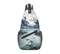 YYHWHJDE Cross Chest Bag Diagonally - Quality, Durable, and Spacious Shoulder Bag for Men and Women Glacier Fjord, Alaska Picture, Black, One Size