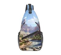 YYHWHJDE Cross Chest Bag Diagonally - Quality, Durable, and Spacious Shoulder Bag for Men and Women Grand Canyon Pattern, Black, One Size