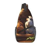 YYHWHJDE Cross Chest Bag Diagonally - Quality, Durable, and Spacious Shoulder Bag for Men and Women guinea pigs Printing, Black, One Size