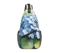 YYHWHJDE Cross Chest Bag Diagonally - Quality, Durable, and Spacious Shoulder Bag for Men and Women Hydrangea Watercolor Picture, Black, One Size