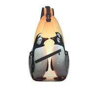 YYHWHJDE Cross Chest Bag Diagonally - Quality, Durable, and Spacious Shoulder Bag for Men and Women i love penguins Picture, Black, One Size